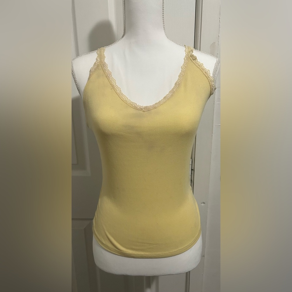 Lace-Trim Yellow Camisole